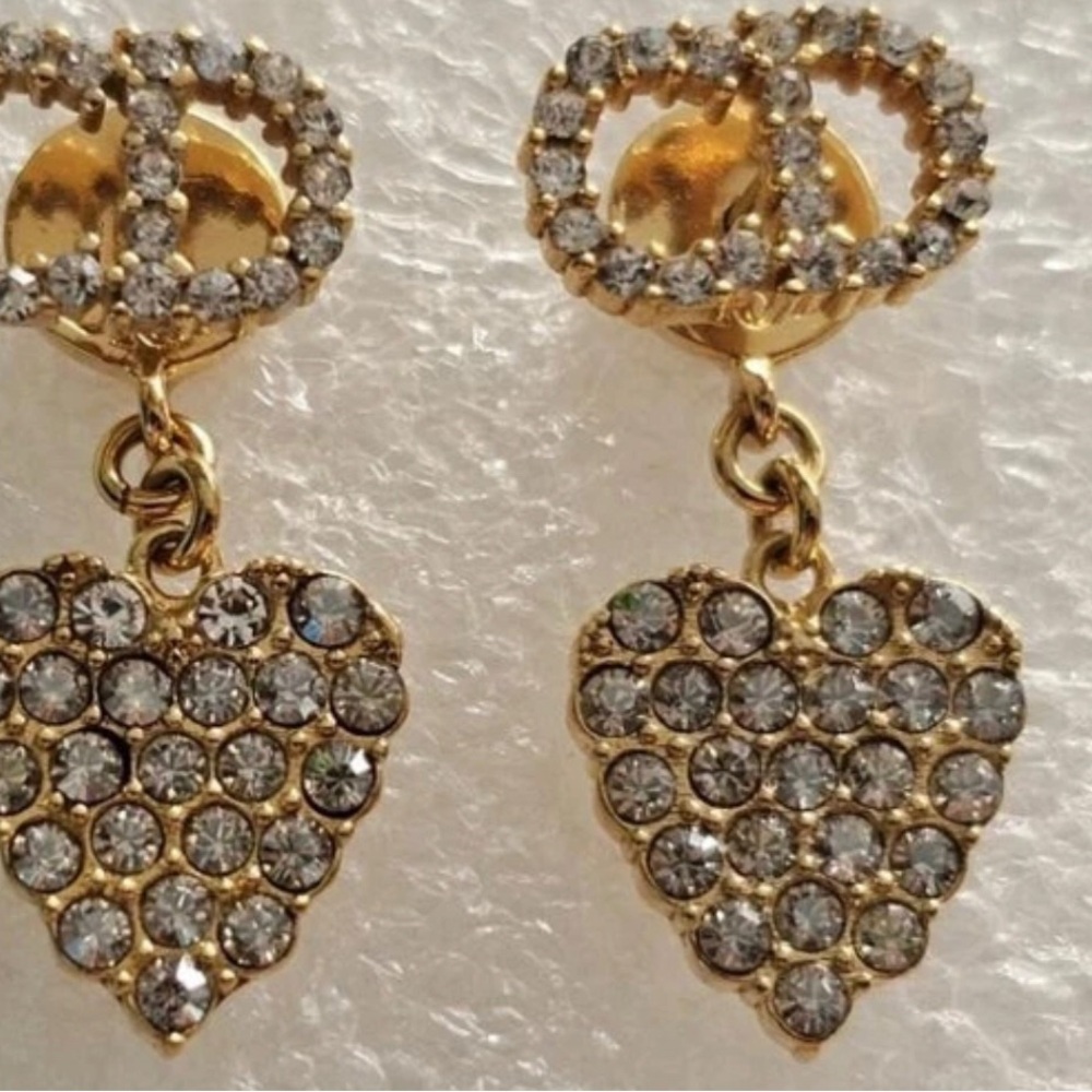 Christian Dior Gold Womens Heart Cd Signature Cla… - image 4